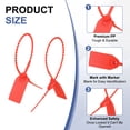 thumbnail image 3 of Uxcell 100PCS Plastic Tamper Seals (250mm Length, Red) Zip Tie Labels Self-Locking Signage Pull Tight Security Tag Seals, for Clothing Anti-theft Logistics Mark Luggage Tag, 3 of 7