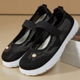 thumbnail image 7 of IEMIEMIEM Womens Orthopedic Shoes Arch Support Sneakers Lightweight Slip on Non Slip Walking Shoes Knitted Mesh Stretch Soft 2026 Foam Shoes Black 7 Wide, 7 of 7