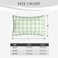 thumbnail image 3 of Plush Throw Pillow Covers, Pistachio Green Checkboard Pillow Cases with Invisible Zipper, Breathable Microfiber Pillow Cases Standard Size for Sleeping Bedroom Sofa Living Room 16x24, 3 of 5