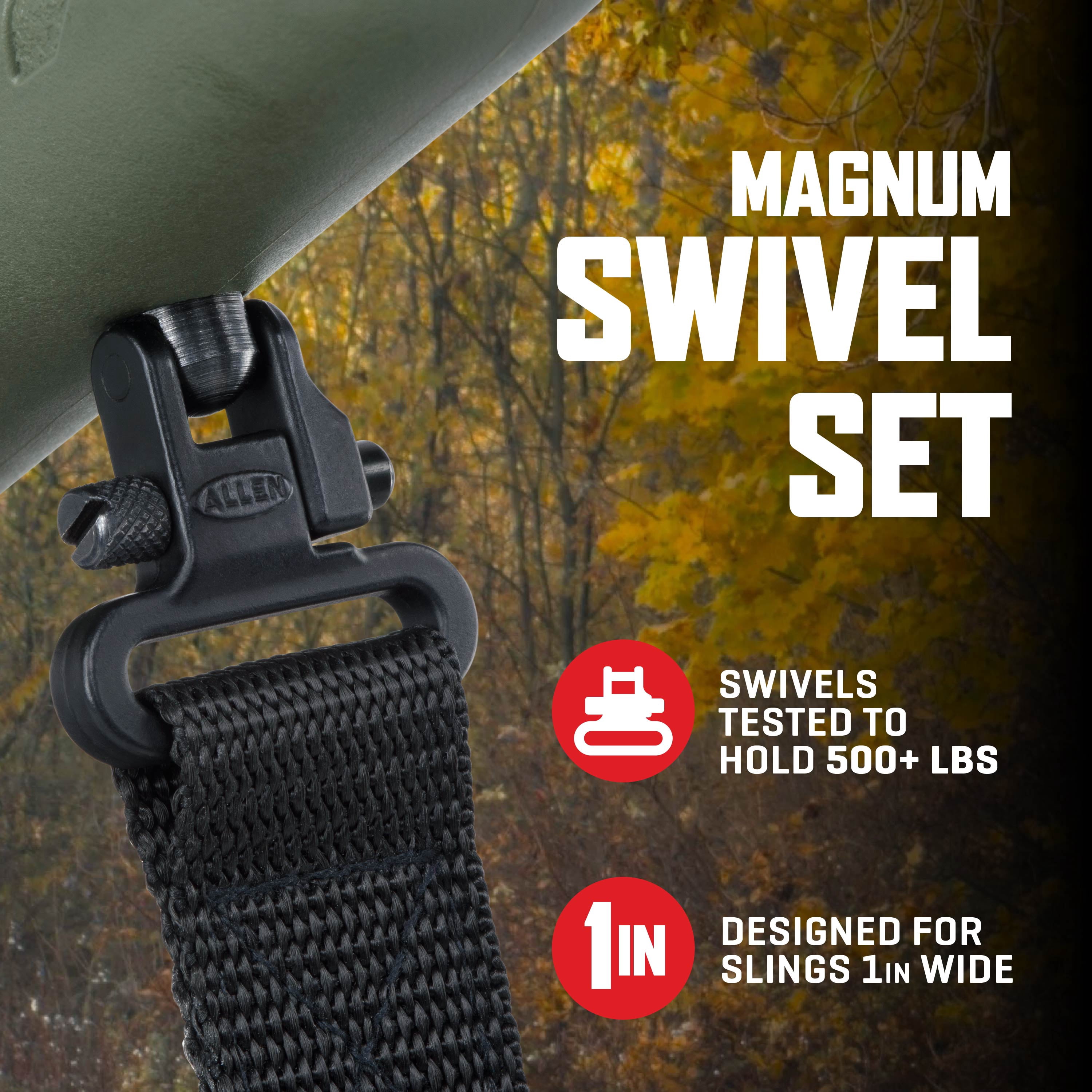 Allen Company 1 Inch Sling Swivels, Forged Metal, Fits Standard Slings