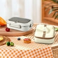 thumbnail image 5 of Bento Lunch Box Set for Adults, 3 Compartments Lunch Container with Soup Bowl, Thermal Bag, Spoon and Fork, Leakproof Microwavable for Work, Travel, Back to School Supplies, 9.84x8.27x4.61 Inch, 5 of 7