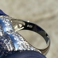 thumbnail image 4 of Heart Ring Real Solid 925 Sterling Silver Hip Hop Jewelry Huge Iced Finger Bling Size 9, 4 of 11