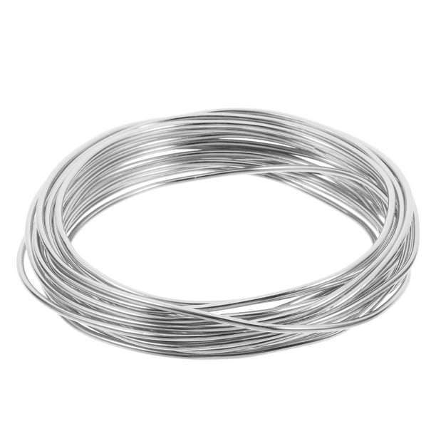 Alambre de aluminio para manualidades, alambre metálico flexible y flexible para joyería, esculturas, proyectos de arte y decoración del hogar para artistas y aficionados, 5 metros, plateado