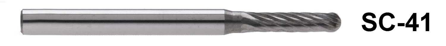 SC-41 Cylinder Shape Ball 3//32/" Diameter Carbide Burr Double Cut