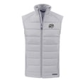 thumbnail image 2 of Men's Cutter & Buck Gray Omaha Storm Chasers Evoke Hybrid Eco Softshell Recycled Full-Zip Vest, 2 of 3