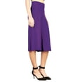thumbnail image 2 of Made by Johnny Women's Knit Culottes Pants L DARK_PURPLE, 2 of 6