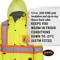 thumbnail image 4 of Pioneer Hi Vis Winter Quilted Safety Parka for Men - Waterproof Work Jacket with Reflective Tape - ANSI Class 3 - Yellow, 4 of 7