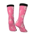 thumbnail image 5 of Uemuo Cartoon Pigs and Hearts Pattern Women's Crew Socks, Soft Durable Breathable Moisture-Wicking with Odor Control Cotton socks, 5 of 9