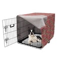 thumbnail image 5 of Fish Dog Crate Cover, Aboriginal Style Ornamental Fish Feels in Vivid Tones, Easy to Use Pet Kennel Cover Small Dogs Puppies Kittens, 7 Sizes, Pale Ruby and Multicolor, by Ambesonne, 5 of 6