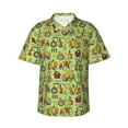 thumbnail image 2 of Xecao Cute Tractor print Hawaiian shirt - a stylish short-sleeve button-down for men, perfect for casual beach and tropical outings., 2 of 9