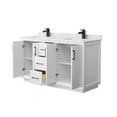 thumbnail image 3 of Wyndham Collection WCF414160DWHCMUNSMXX Strada 60" Free Standing Double Basin Vanity Set -, 3 of 7