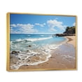 thumbnail image 2 of Designart "Seashore Peaceful Coastline" Nautical & Beach Floater Framed Wall Art Print, 2 of 7