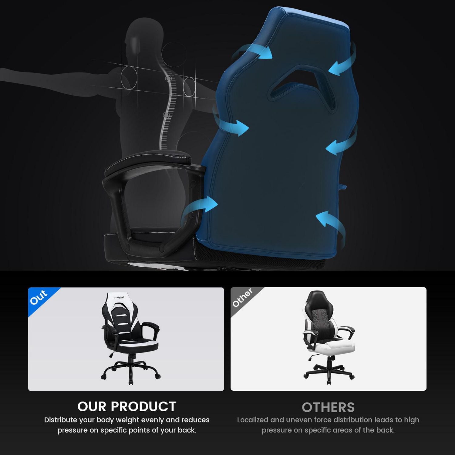 Chaise de Bureau et de Jeu GTRACING Starter Zone