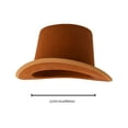 thumbnail image 3 of Nicky Bigs Novelties Mens Tall Brown Magician Mad Hatter Wonka Top Hat Topper Costume Accessory Prop, Brown, One Size, 3 of 9