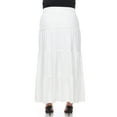 thumbnail image 3 of White Mark Women’s Plus Size Soft Tiered Maxi Skirt, 3 of 6