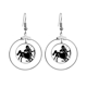 thumbnail image 1 of Constelación de Sagitario signo del Zodiaco Los pendientes cuelgan del aro de la joyería del círculo de la gota Unbranded M, 1 of 3