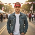 thumbnail image 6 of Eagle & Liberty & Cross United States 250th Anniversary Hat, United States 250th Anniversary Adjustable Baseball Cap, 6 of 8