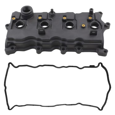 Black Plastic Engine Valve Cover & Gasket Set For Nissan Altima / Sentra 2.5L 2002-2006 (264-982)