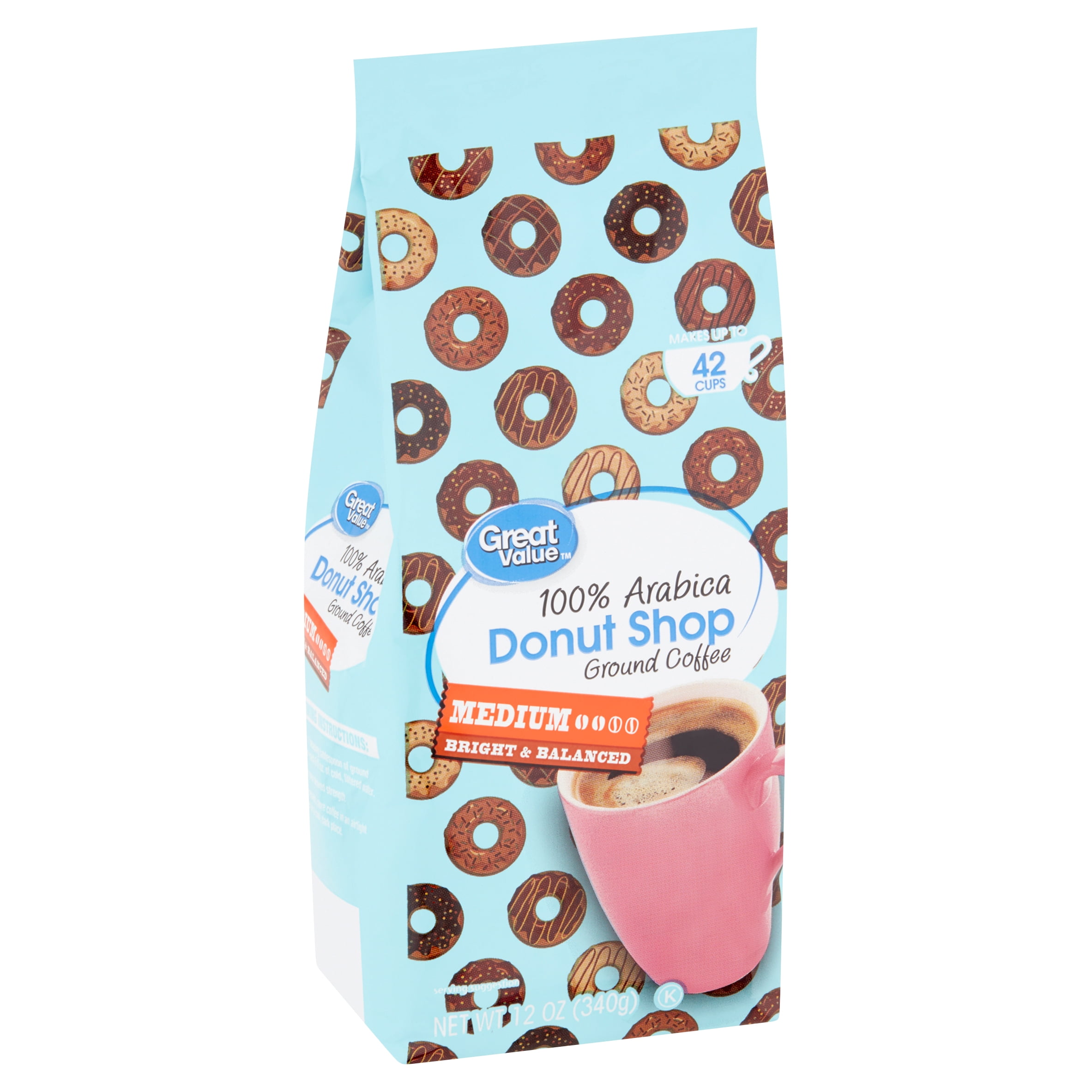 Great Value Donut Shop 100% Arabica Medium Ground Coffee ...
