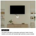 thumbnail image 5 of Interruptor Envolvente Placa Pared Panel Decoración Único Grupo Acrílico Negro 126mm x 126mm para Hogar Oficina Paquete de 3, 5 of 5