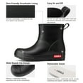 thumbnail image 3 of HISEA Waterproof Rain Boots for Women，Chelsea Anti-Slip Garden Work Shoes，Black，Size 8, 3 of 8