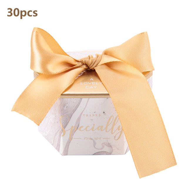Domqga 30 Pcs Candy Box Paper Gift Boxes Wedding Party Favors Ribbon,Candy Box, Paper Candy Box