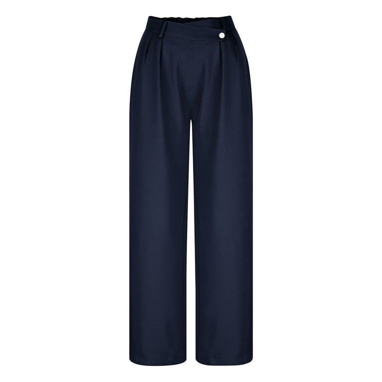 【oan】Daily Black Blue Wide Pants Shauna Wide-Leg Pant