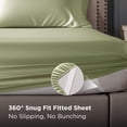 thumbnail image 3 of Juego de Sábanas Bedsure Satin King Size 4 Piezas Verde Salvia, 3 of 9