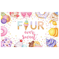thumbnail image 2 of Colorful Candy Happy Birthday Banner Ice Cream Sweet Decorations Doughnut for Kids Birthday Party Event Celebration, 2 of 8