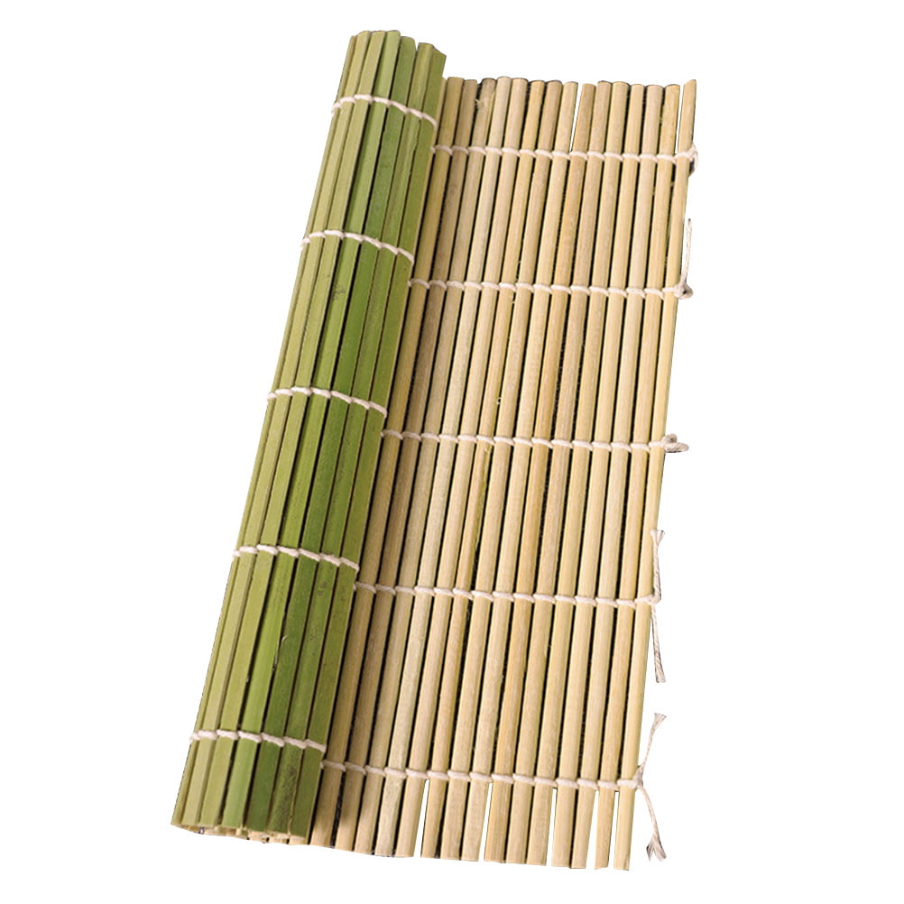 JapanBargain, Sushi Making Kit Bamboo Sushi Rolling Mat Sushi Roller with  Rice Scoop Paddle Butter Spreader Set (1, Green/Green)