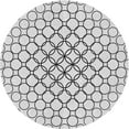 thumbnail image 1 of Ahgly Company Tapis Gris Rond d'Intérieur Lavable à la Machine, Style Transitionnel, 8 Pieds Rond, 1 of 7