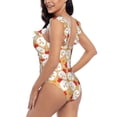 thumbnail image 4 of Goofa Cartoon Chicken Print Women's Ruffled One Piece Swimsuit V Neck, 4 of 7