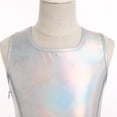 thumbnail image 3 of IBTOM CASTLE Kids Girls Halloween Costume Holographic Skater Dress Metallic Music Festivals Outfit Cosplay Carnival Birthday Party Dress up 9-10 Years Holographic Silver, 3 of 8
