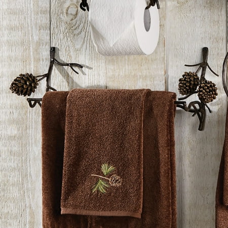 Pine Bough Rustic Towel Bar - Lodge Bath Accessories ...