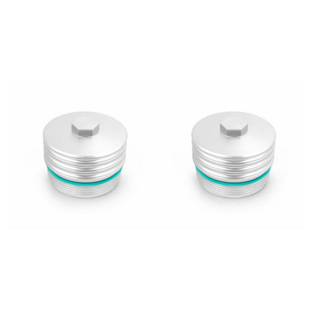 Destyer N53 N55 Aluminum Oil Filter Cover - Integrated Processing Good Dissipation For Rust-proof Silver 2Set