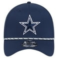 thumbnail image 2 of Men's New Era Navy Dallas Cowboys Featherweight Poly Rope Flex 39Thirty Hat, 2 of 5