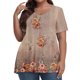 thumbnail image 2 of Camiseta de Manga Corta de Cuello en V Sólido Casual, Camisetas de Manga Corta para las Mujeres, 2 of 6