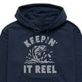 thumbnail image 2 of Instant Message - Keeping It Reel - Fishing, Hunting, Camping - Men's Pullover Hooded Fleece Sweatshirt, 2 of 5