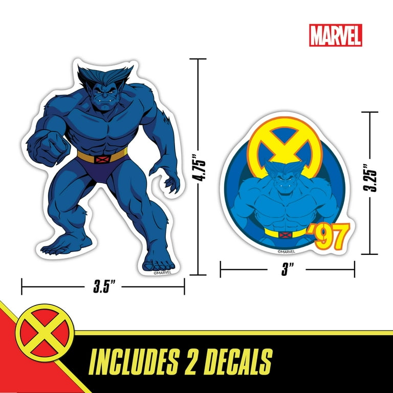 Marvel X-Men Decals - Set of 9 Cyclops, Rogue, Beast Logo Retro