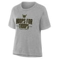 thumbnail image 2 of Women's Gray Charlotte Hornets Hoops For Troops T-Shirt, 2 of 3