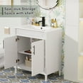 thumbnail image 5 of 30" Freestanding Bathroom Vanity with Ceramic Sink Top, Faucet, Classic Tapered legs, 5 of 9