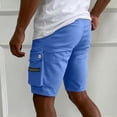 thumbnail image 6 of Cargo Shorts for Men Summer Casual Elastic Waist Straight Leg Knee Length Utility Work Shorts with Pockets, 6 of 6