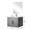 thumbnail image 5 of Dark Grey 24x22 in. Single Bathroom Vanity / Durable Marble Countertop / Guest Bathroom, 5 of 6