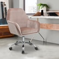thumbnail image 3 of ACME Eimer Office Chair in Peach and Chrome, 3 of 5
