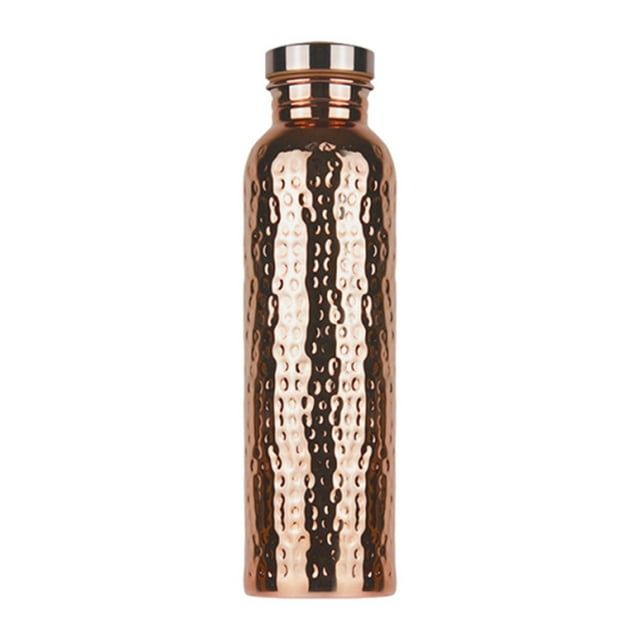 Botella de agua martillada, botella de bebida de metal a prueba de fugas, recipiente portátil para agua para senderismo, gimnasio, camping al A