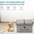 thumbnail image 6 of Brabtod Dog Toy Box with Lid, Large Dog Toy Bin, Collapsible Dog Toy Organizer,Dog Toy Basket Storage -Chew Proof Dog Bin, Gray, 6 of 7