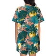thumbnail image 3 of Naloa Hawaiian Style Women's Short-Sleeved Pajama Set, Loungewear, Summer pajamas, Breathable Cozy - Small, 3 of 9