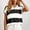 Black, variant on Blue Tops for Women Trendy Short Sleeve Collared French Chic Casual Fashion Striped Blouses & Tops Blue,S