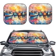 thumbnail image 2 of Fotbe Colorful Fishing Boats 2-Piece Car Windshield Sun Shade | Sun Blocker for Car Windshield | Foldable Automotive Interior Accessories for Sun Protection-Small, 2 of 6