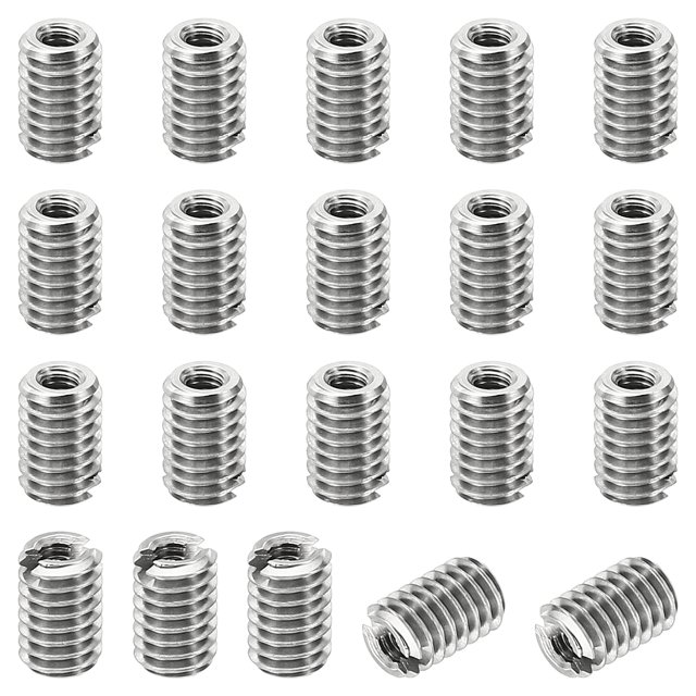 Unique Bargains Adaptateurs de Filetage Manchon Réducteur Écrou 20 Pcs M4x0.7 Mâle à M2x0.4 Femelle Réparation Insert Écrou 6mm
